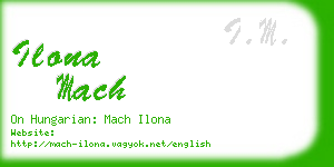 ilona mach business card